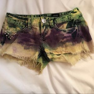 Buffalo David Bitton Tie Dye Shorts Festival Style